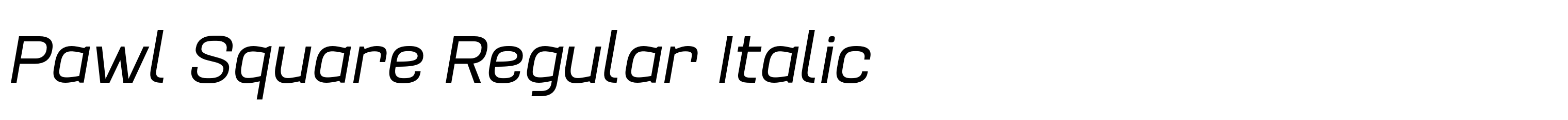 Pawl Square Regular Italic
